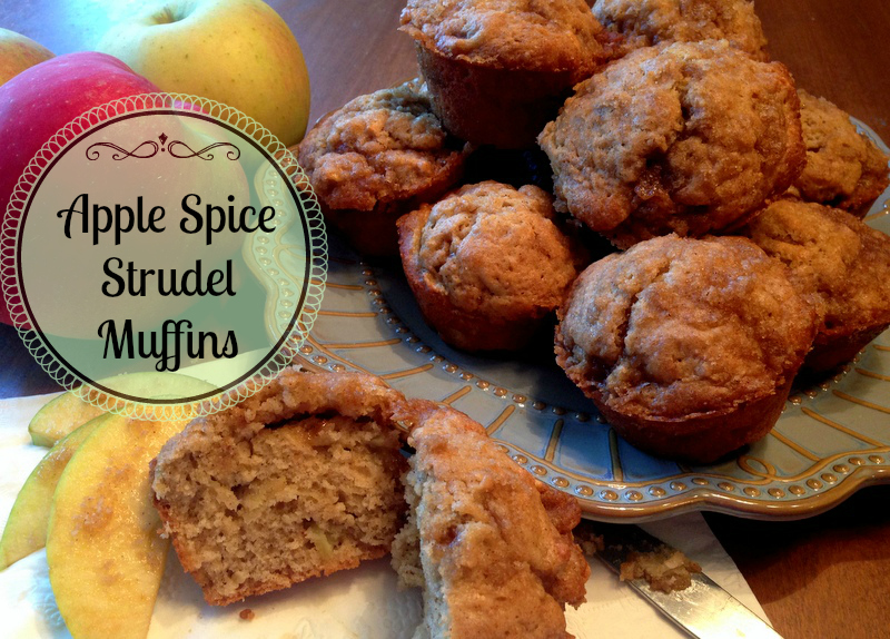 So delicious and moist! Apple Spice Strudel Muffins