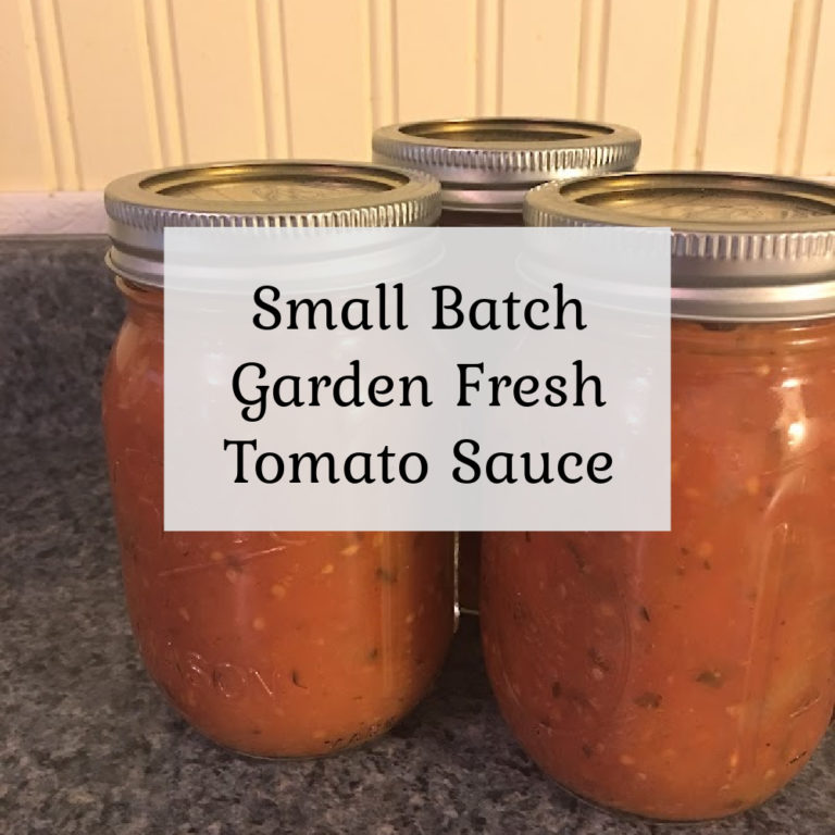 Small Batch Garden Fresh Tomato Sauce