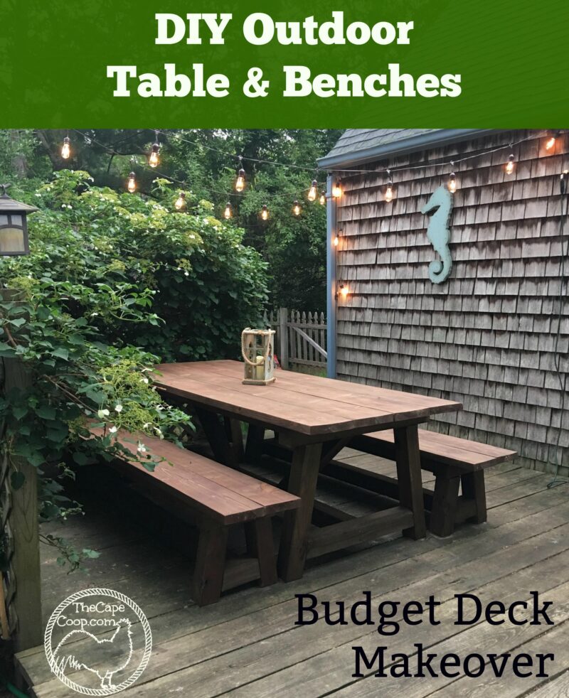 Diy Table Benches Budget Deck, Small Patio Bench And Table