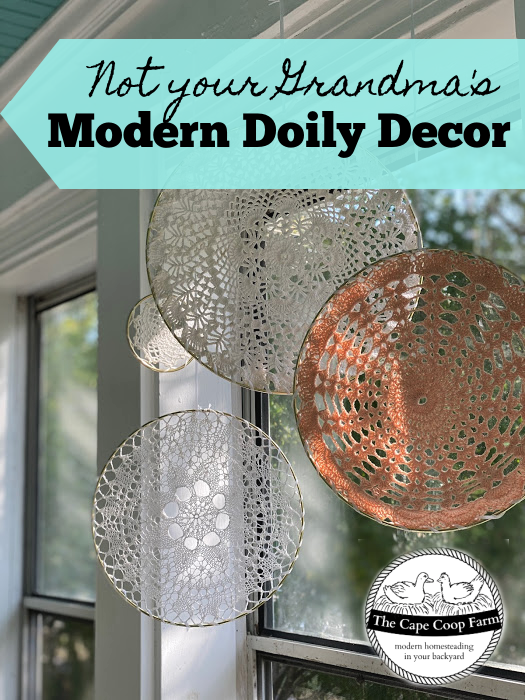 Don't toss those old doilies in the basement or attic - bring these old fashioned decor items into the modern world